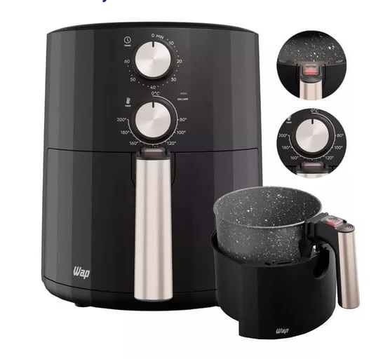 Fritadeira Air Fryer 5 Litros Sem Óleo 1500w Elétrica Wap