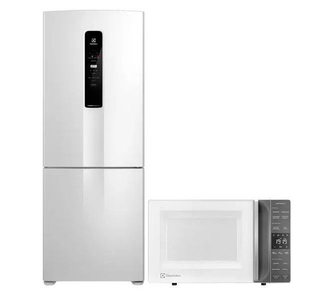 Geladeira/Refrigerador Electrolux Frost Free – 490L IB54 + Micro-ondas 23L Branco Efficient ME23B