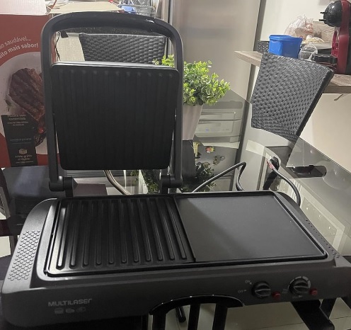 Grill 2 Em 1 Multilaser Preto 110v