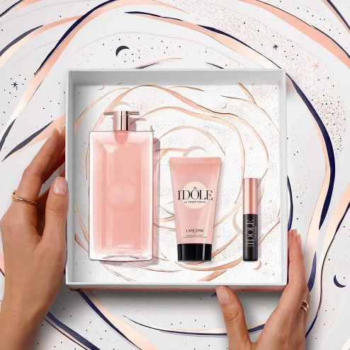 Idôle Lancôme Coffret Kit Kit Perfume Feminino EDP + Creme Idôle La Power + Mini Máscara Hypnôse