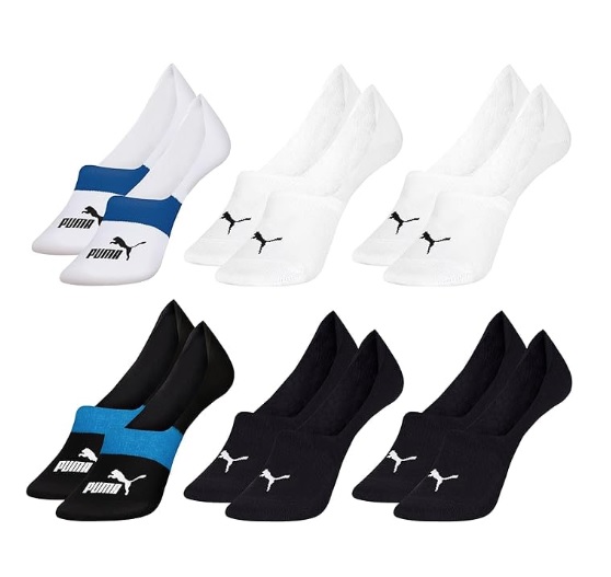 Kit 6 Pares Meia Puma Sapatilha Super Invisível Esportiva Masculino Adulto