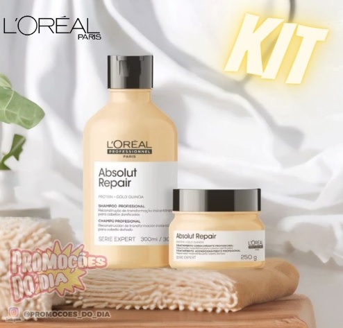 Kit L`Oréal Professionnel Serie Expert Absolut Repair Gold Quinoa + Protein Instant Resurfacing (2 Produtos)