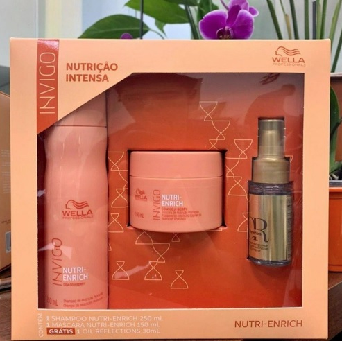 Kit Nutri Enrich Shampoo, Máscara e Oil Reflections – Wella – Wella Professionals