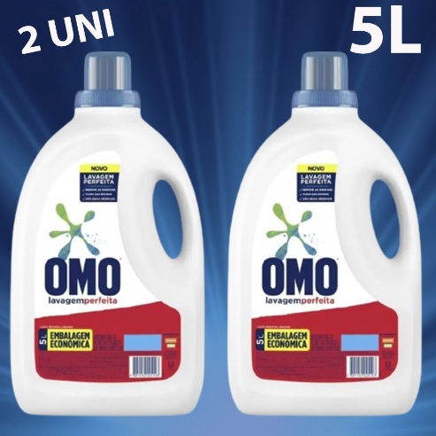 Kit Sabão Líquido Omo Multiação Lavagem Perfeita – 5L 2 Unidades
