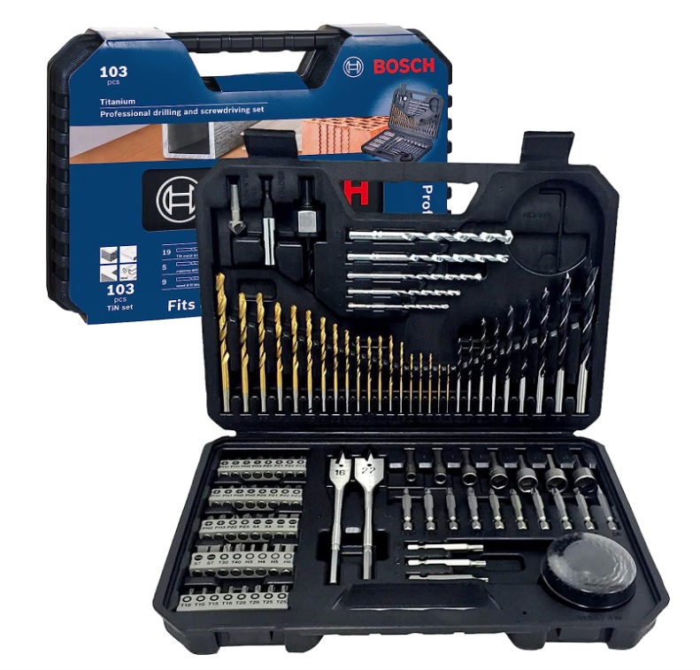 Kit de pontas e brocas Bosch com 103 peças