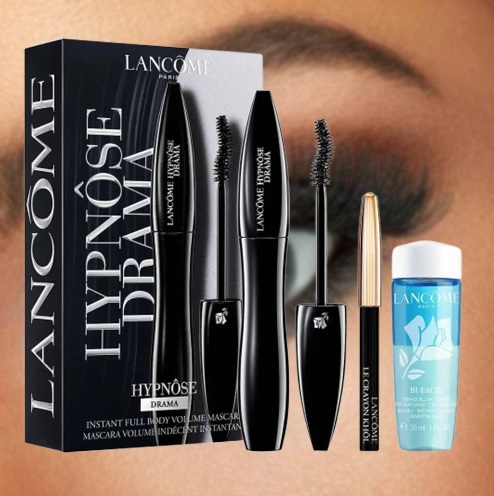 Lancôme Hypnôse Drama Kit Coffret – Máscara de Cílios + Lápis de Olho + Demaquilante