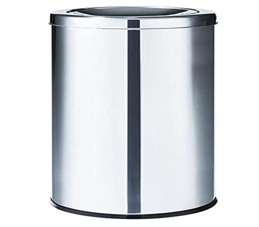 Lixeira Multiuso em Aço Inox com Tampa Basculante 9,11L