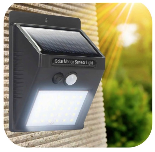 Luminaria Solar Led Luz Automática Sensor De Presença Ip67
