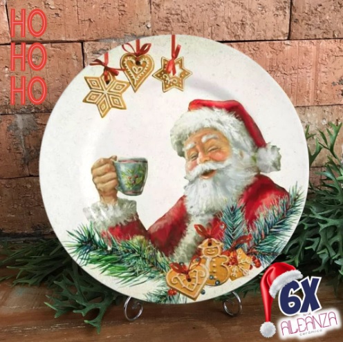 Prato Sobremesa Gingerbread Natal Alleanza 6 um