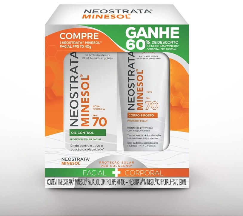 Promopack Minesol FPS 70 sem cor + Minesol FPS 70 120ML
