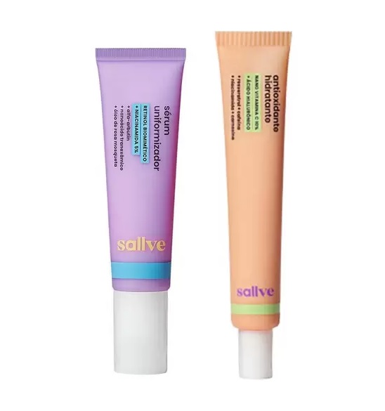 Sallve Kit – Sérum Facial Uniformizador + Sérum Facial Antioxidante Hidratante