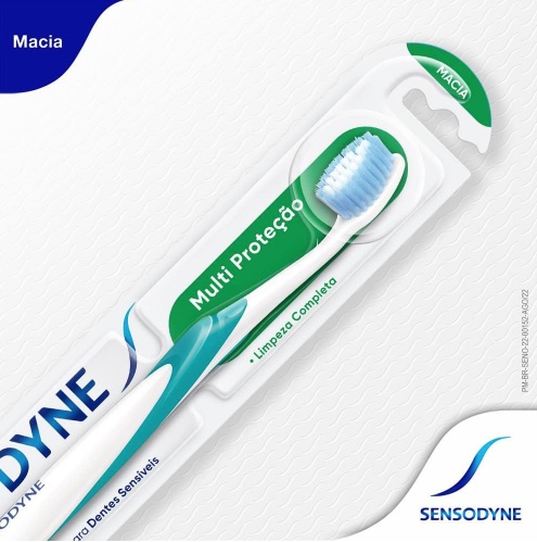 Sensodyne Escova De Dente Multi Proteção para Dentes Sensíveis, Limpeza Completa, Macia, 1 unidade