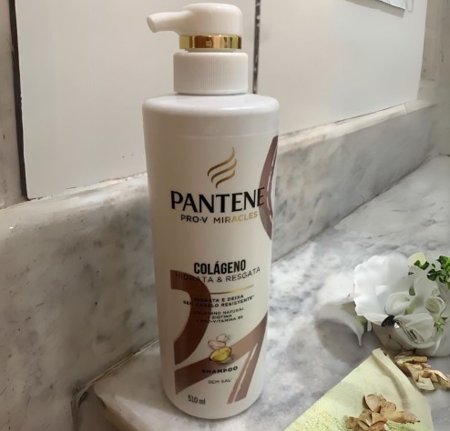 Shampoo/Condicionador Pantene Colágeno Hidrata e Resgata 510ml, Rosa