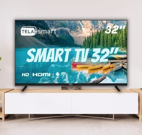 Smart TV LED 32″ HQ HD com Conversor Digital Externo 3 HDMI 2 USB WI-FI Android 11 Design Slim