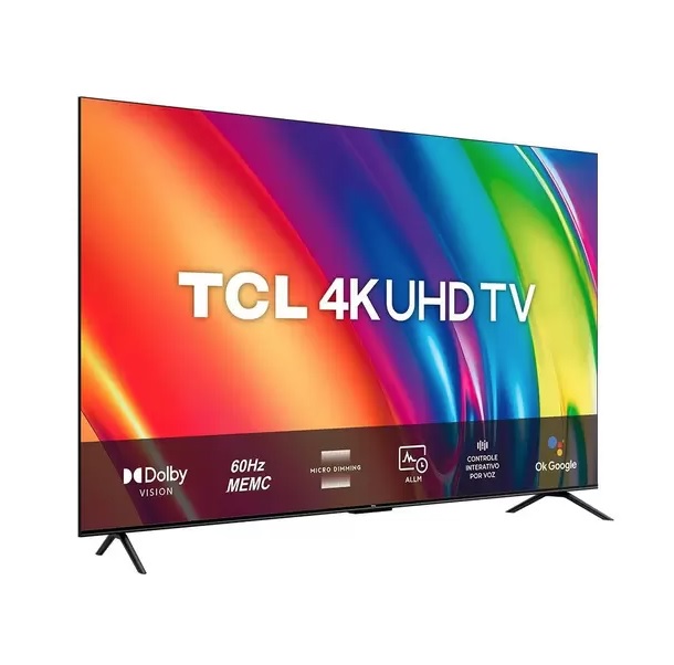 Smart TV LED 85″ 4K UHD TCL 85P745 HDR, Wifi, Dual Band, Bluetooth, Google Assistant e HDMI 2.1