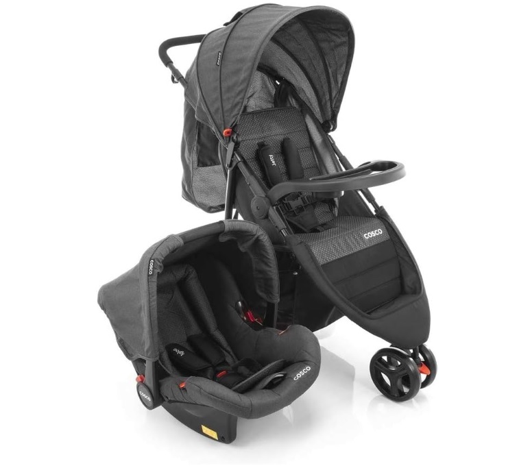 Travel System Jetty Duo, Cosco, Preto Mescla