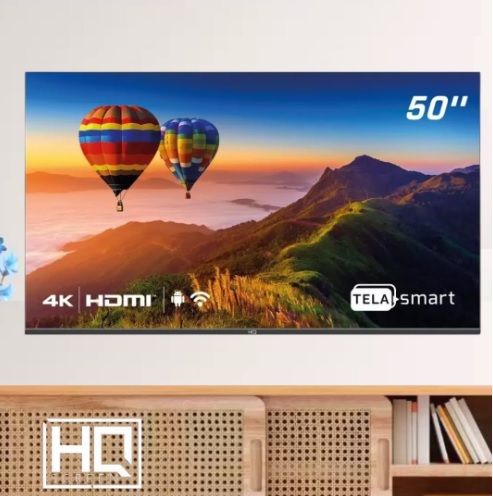 Smart TV 50″ HQ 4K com Conversor Digital 3 HDMI 2 USB WI-FI Android 11 Design Slim e Tela Frameless UDE50HR315LN