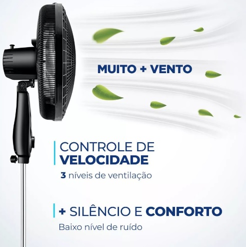 Ventilador Coluna 40cm Super Power Vsp-40c-nb Mondial