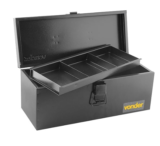 Vonder Caixa Metálica Para Ferramentas Tipo Baú Com Bandeja Com 40 Cm Vdo2575