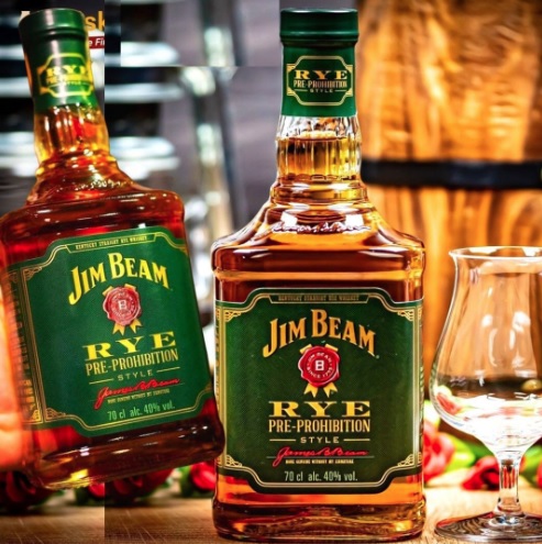 Whisky Bourbon Americano Jim Beam Rye, 700ml