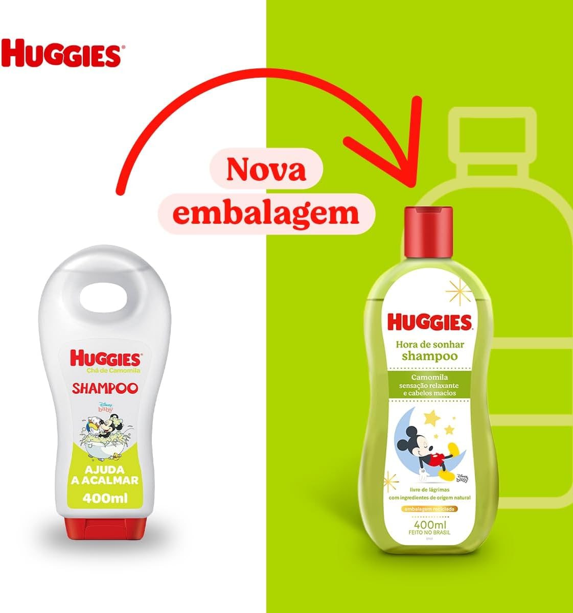 Shampoo Infantil Huggies Chá de Camomila – 400ml