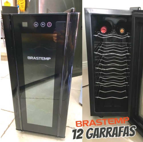 Adega Brastemp 12 Garrafas Preto All Black – BZC12BEBNA