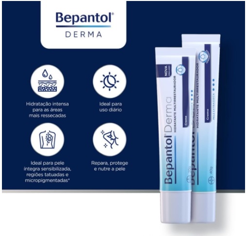 Bepantol Derma Hidratante Corporal, Creme Corporal, Pomada Corporal Multirrestaurador 20g