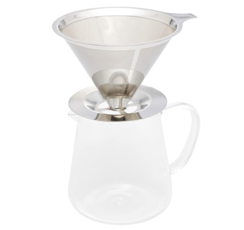 Cafeteira de Vidro Borossilicato com Filtro em Inox 750ml – Wolff