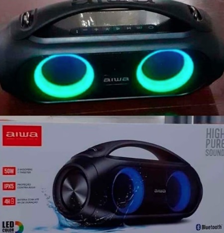 Caixa de Som Aiwa AWS-BBS-02-A Bluetooth Portátil – 50W