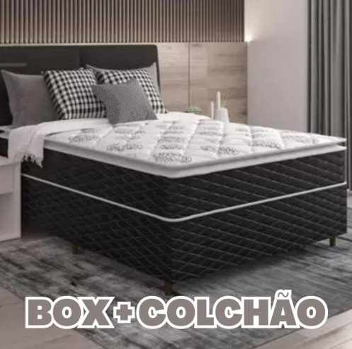 Cama Box Casal (Box + Colchão) Umaflex – de Molas Ensacadas 51cm de Altura Duomo