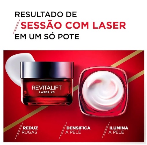 Creme Facial Anti-idade L’Oréal Paris Revitalift Laser X3 Diurno, 50ml