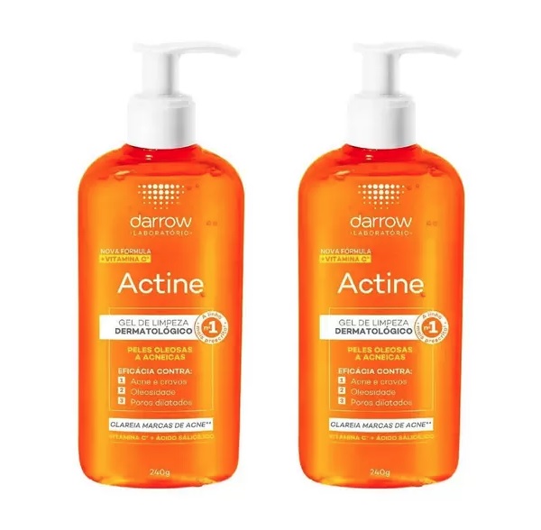 Darrow Actine Vitamina C Kit com 2 unidades – Gel de Limpeza