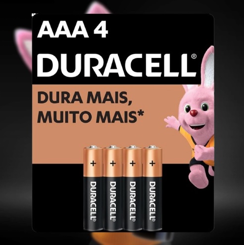 Duracell Pilha Alcalina Aaa Palito Duracell Com 4 Unidades