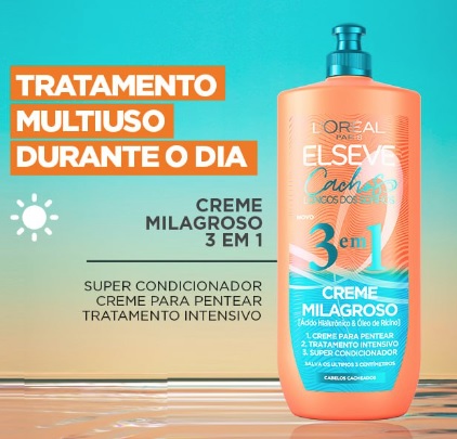 ELSÉVE Creme Para Pentear Nutritivo Elseve Cachos Longos Dos Sonhos 250Ml