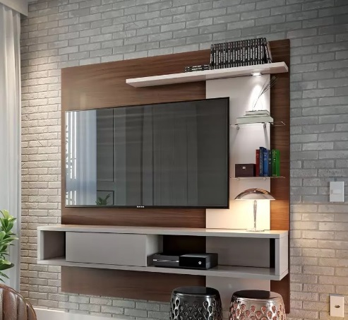 Estante Home para TV até 55” 1 Porta Colibri – Atlântico