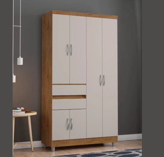 Guarda-roupa Solteiro 6 Portas 2 Gavetas Araplac – Akrom