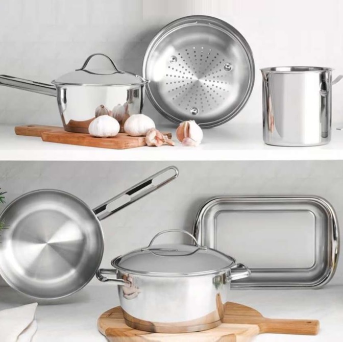 Jogo de Panelas Tramontina Inox 6 Peças 65660/283 Allegra