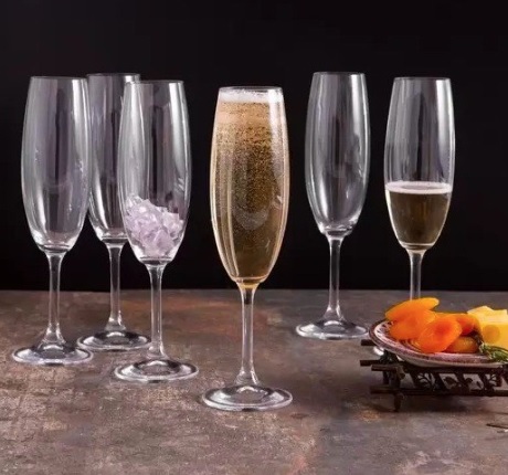 Jogo de Taças de Cristal 220ml – 6 Peças Haus Sense Bohemia