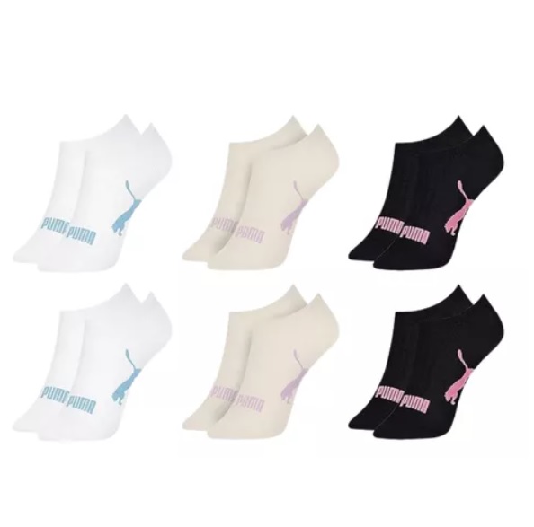 Kit 6 Meia Sapatilha Invisível Puma Feminina Algodão 4710