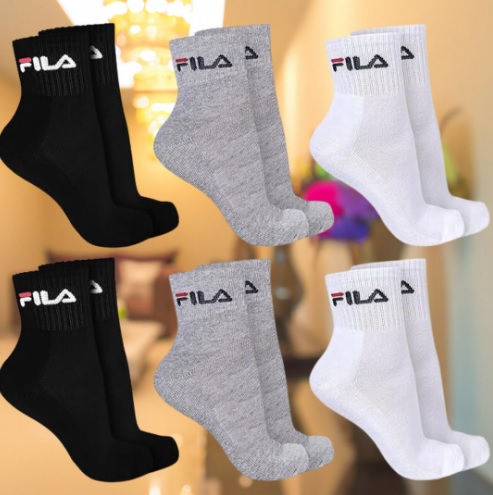 Kit 6 Pares Meia Fila Cano Médio Algodão Atoalhada Esportiva Academia