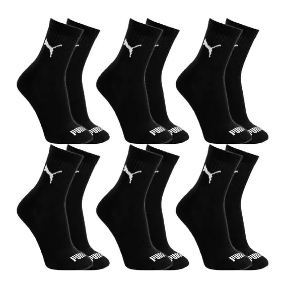 Kit 6 Pares Meias Puma Cano Médio Masculino Adulto Original