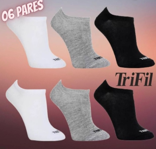 Kit Meia Sem Cano Trifil Esportivas 6 Pares