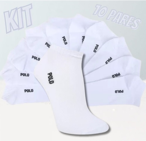 Kit Meia Soquete Polo London Club Masculina 10 Pares