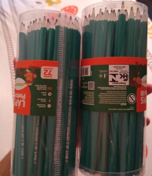 Lapis Preto Sem Borracha e Corpo Verde – Sextavo Cx C/ 72 Unid. Leonora, Preto, pacote de 72