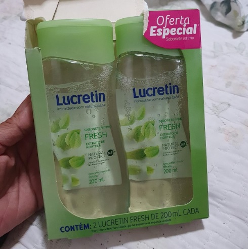 Lucretin Fresh – Kit Sabonete Líquido Íntimo, 200Ml, Pacote de 2 Unidades