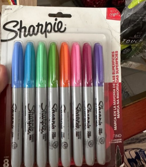 Marcadores Permanente Sharpie Fino Sortidas, Blister com 8 un, Sharpie
