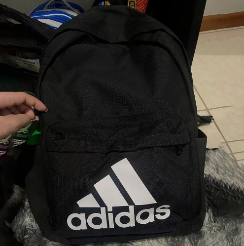 Mochila Clássica adidas Cor Black/White Desenho do tecido Liso