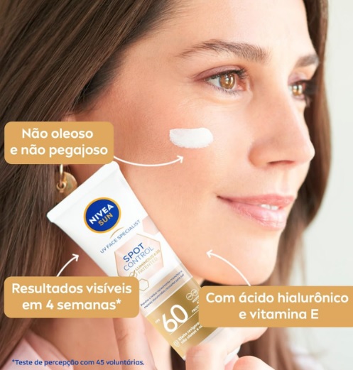 NIVEA SUN Protetor Solar Facial Fluido Spot Control Luminous 630® FPS60 40ml