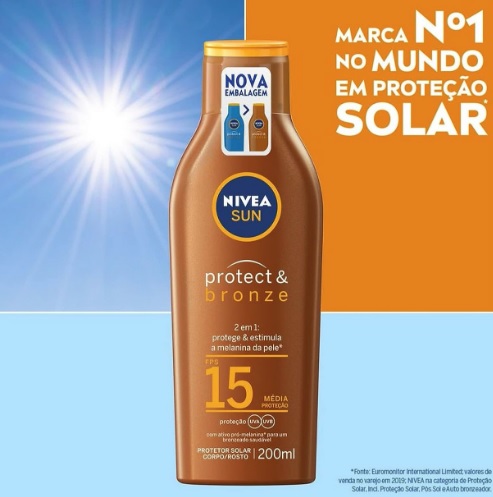 NIVEA SUN Protetor Solar Protect & Bronze FPS15 200ml