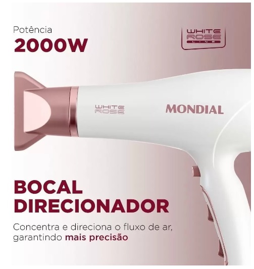 Secador De Cabelos Mondial Tourmaline Ion SCN-50 Potencia 2000w 110v